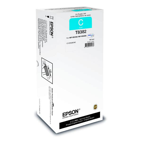 E-shop Epson originál ink C13T838240, T8382, XL, cyan, 167.4ml, Epson WorkForce Pro WF-R5690DTWF, WF-R5190DTW, azurová