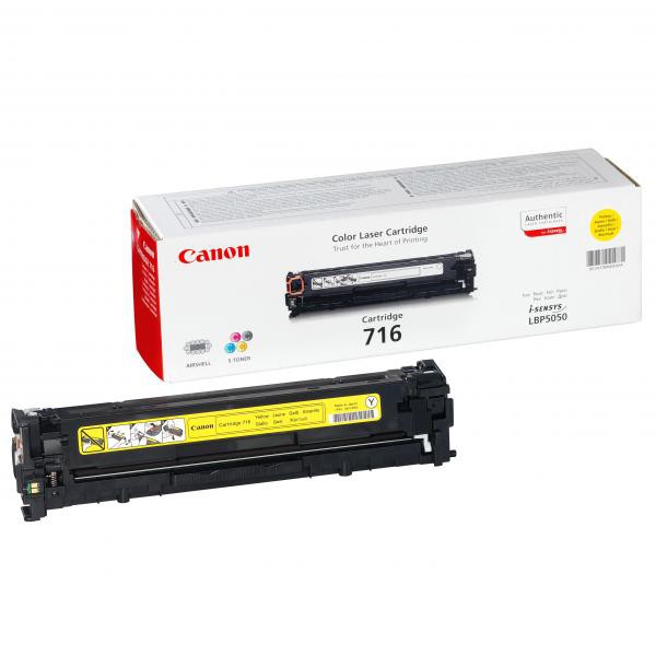 E-shop Canon originál toner CRG716, yellow, 1500str., 1977B002, Canon LBP-5050, 5050n, MF-8050, O, žltá