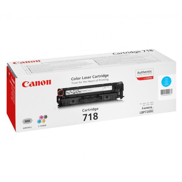 E-shop Canon originál toner CRG718, cyan, 2900str., 2661B002, Canon LBP-7200Cdn, O, azurová