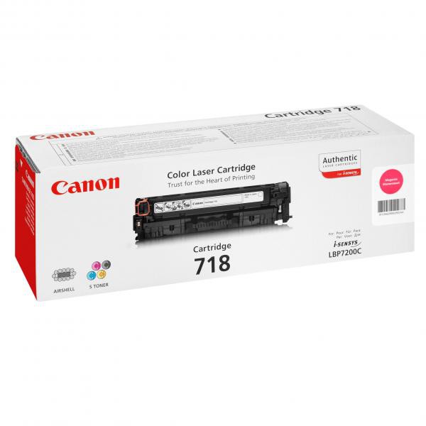 E-shop Canon originál toner CRG718, magenta, 2900str., 2660B002, 2660B011, Canon LBP-7200Cdn, O, purpurová