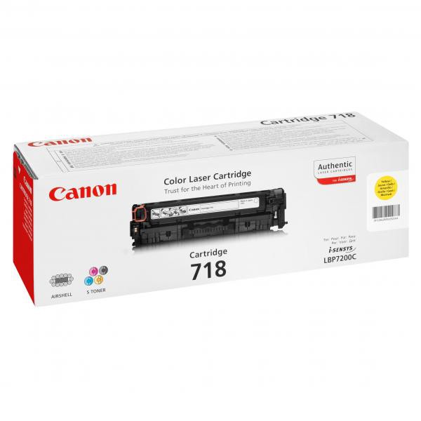 Canon originál toner CRG718, yellow, 2900str., 2659B002, Canon LBP-7200Cdn, O, žltá