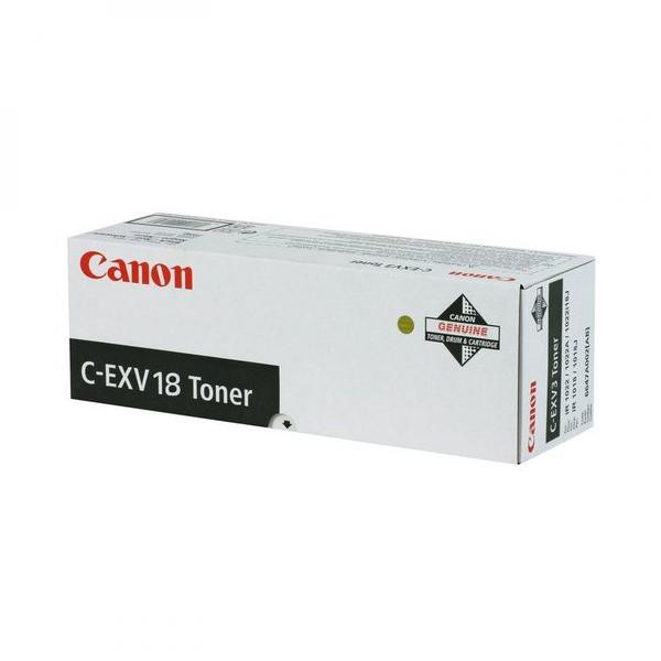 Canon originál toner CEXV18, black, 0386B002, Canon iR-1018, 1022, O, čierna