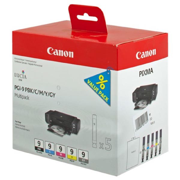 E-shop Canon originál ink PGI9, PBK/C/M/Y/GY, 1034B013, 1034B011, Canon Pro9500, farebná
