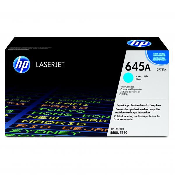 E-shop HP originál toner C9731A, cyan, 12000str., HP 645A, HP Color LaserJet 5500, N, DN, HDN, DTN, O, azurová