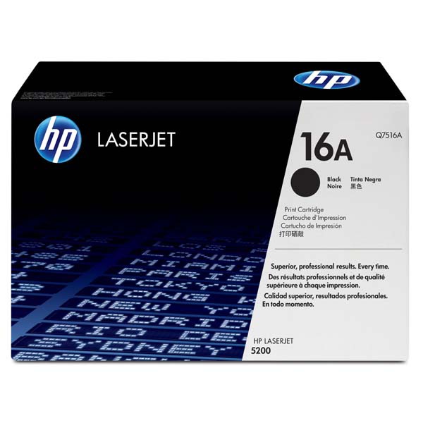 E-shop HP originál toner Q7516A, black, 12000str., HP 16A, HP LaserJet 5200, TN, DTN, O, čierna