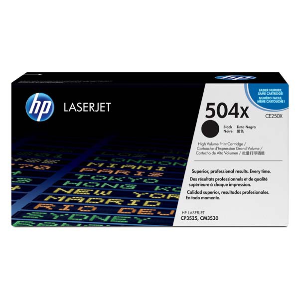 E-shop HP originál toner CE250X, black, 10500str., HP 504X, HP Color LaserJet CP3525, O, čierna