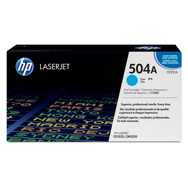 E-shop HP originál toner CE251A, cyan, 7000str., HP 504A, HP Color LaserJet CP3525, O, azurová