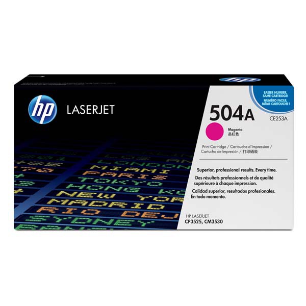 E-shop HP originál toner CE253A, magenta, 7000str., HP 504A, HP Color LaserJet CP3525, O, purpurová