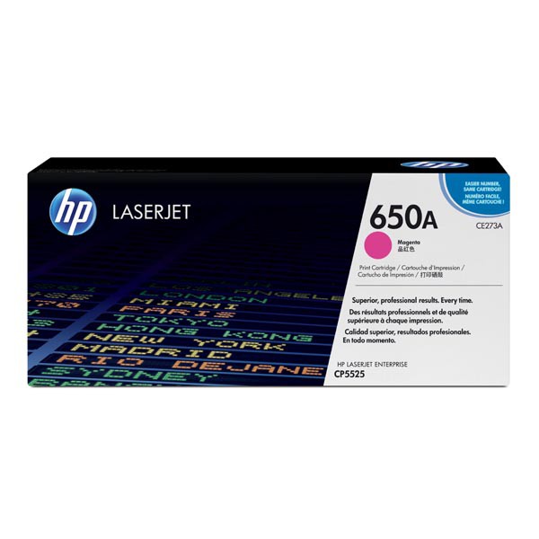 HP originál toner CE273A, magenta, 15000str., HP 650A, HP LaserJet CP5525n, CP5525dn, CP5525xh, O, purpurová