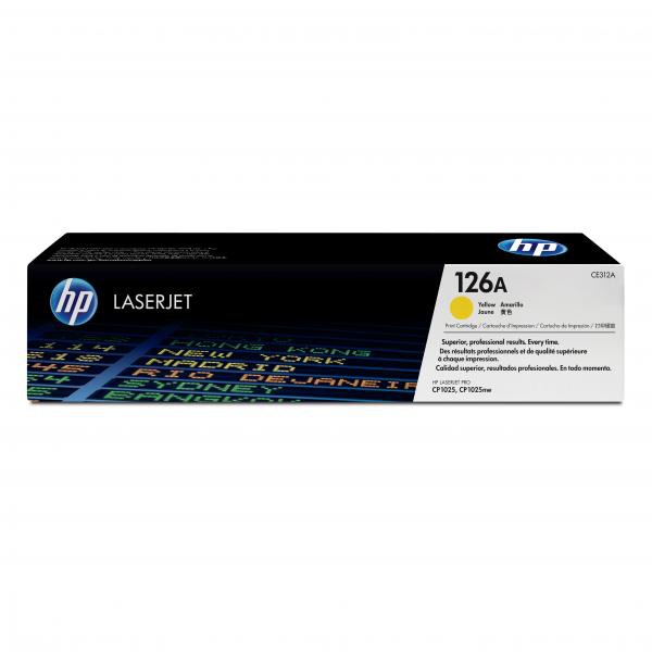 HP originál toner CE312A, yellow, 1000str., HP 126A, HP LaserJet Pro CP1025, 1025nw, MFP M175, O, žltá