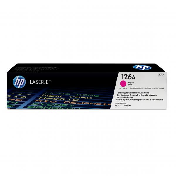 HP originál toner CE313A, magenta, 1000str., HP 126A, HP LaserJet Pro CP1025, 1025nw, MFP M175, O, purpurová