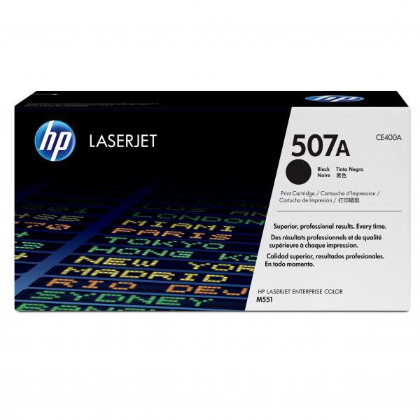 HP originál toner CE400A, black, 5500str., HP 507A, HP LaserJet Enterprise 500 color M551, O, čierna