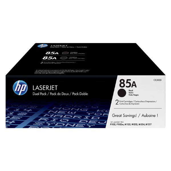 E-shop HP originál toner CE285AD, black, HP 85A, HP LJ Pro M1132, M1136, M1212, M1217, P1102, P1106, dual pack, O, čierna