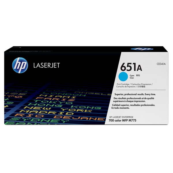 E-shop HP originál toner CE341A, cyan, 16000str., HP 651A, HP LaserJet Enterprise 700 color MFP M775dn, M775f, O, azurová