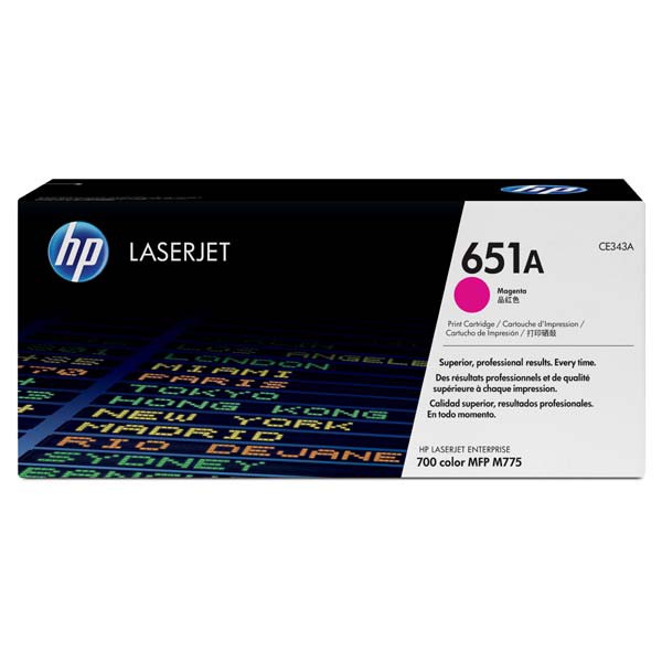 E-shop HP originál toner CE343A, magenta, 16000str., HP 651A, HP LaserJet Enterprise 700 color MFP M775dn, M775f, O, purpurová