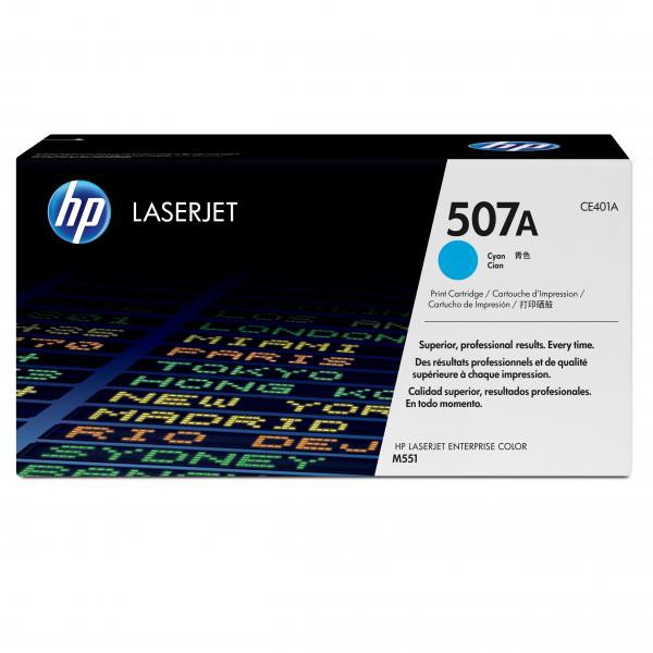 E-shop HP originál toner CE401A, cyan, 6000str., HP 507A, HP LaserJet Enterprise 500 color M551, O, azurová