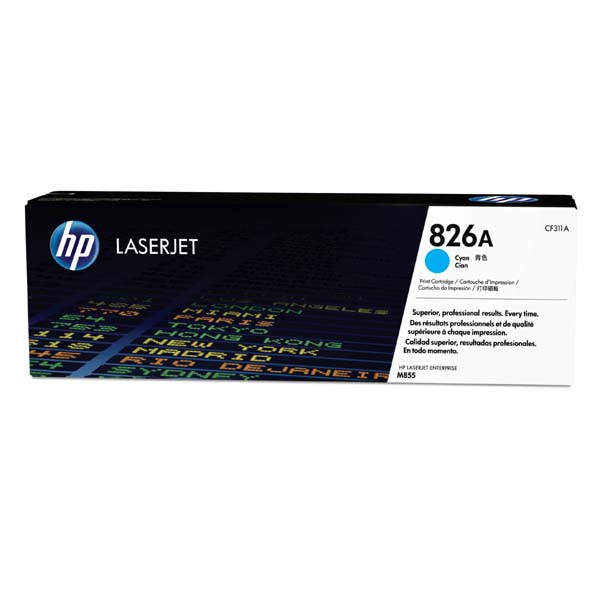 E-shop HP originál toner CF311A, cyan, 31500str., HP 826A, HP Color LaserJet Enterprise M855dn, M855x+, M855x+, O, azurová