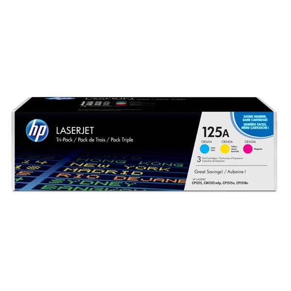 E-shop HP originál toner CF373AM, CMY, 4200 (3x1400)str., HP 125A, HP Color LaserJet CP1215, CP1515, CP1518ni, 3x800g, 3ks, O, farebná