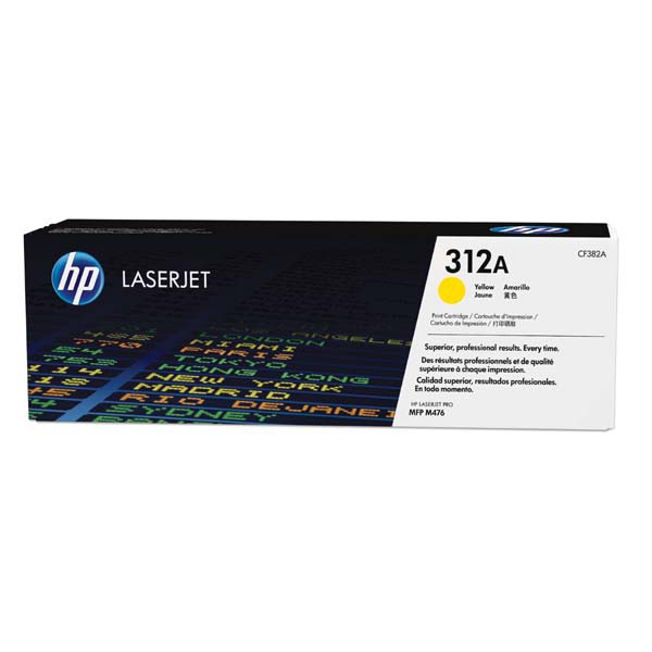 E-shop HP originál toner CF382A, yellow, 2700str., HP 312A, HP Color LaserJet Pro MFP M476dn, MFP M476dw, MFP M47, 720g, O, žltá