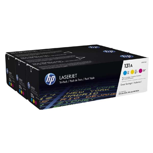 E-shop HP originál toner U0SL1AM, CMY, 5400 (3x1800)str., HP 131A CMY, HP LaserJet Pro M276, M251, 3ks, O, farebná