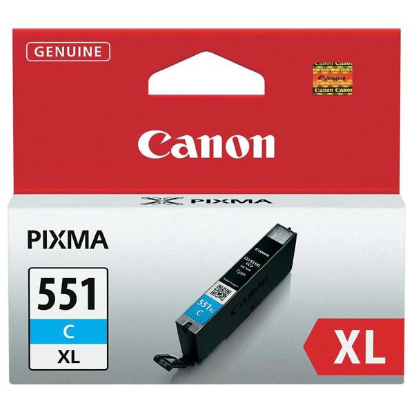 E-shop Canon originál ink CLI551C XL, cyan, 11ml, 6444B001, high capacity, Canon PIXMA iP7250, MG5450, MG6350, MG7550, azurová