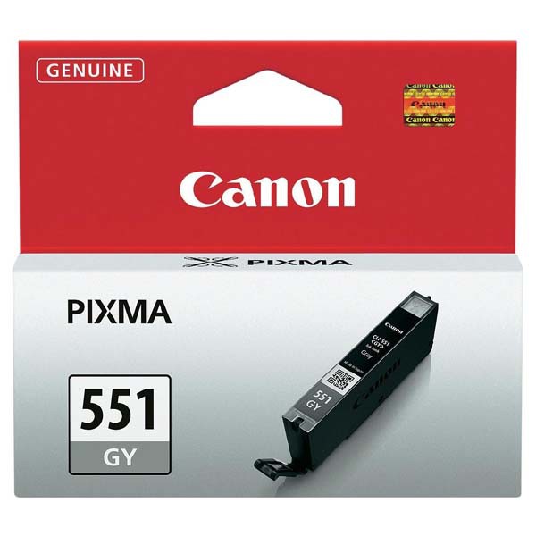 E-shop Canon originál ink CLI551GY, grey, 7ml, 6512B001, Canon PIXMA iP7250, MG5450, MG6350, MG7550, šedá