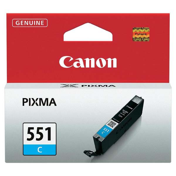 E-shop Canon originál ink CLI551C, cyan, 7ml, 6509B001, Canon PIXMA iP7250, MG5450, MG6350, MG7550, azurová