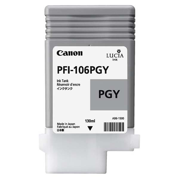 E-shop Canon originál ink PFI106PGY, photo grey, 130ml, 6631B001, Canon iPF-6300,6400, photo gray