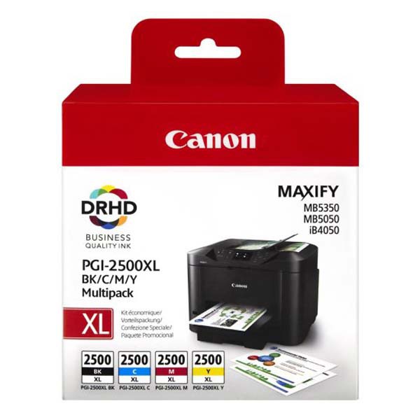 E-shop Canon originál ink PGI-2500XL Bk/C/M/Y multipack, black/color, 9254B004, Canon MAXIFY iB4050, MB5050, MB5350