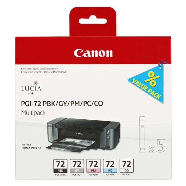 E-shop Canon originál ink PGI72, PBK/GY/PM/PC/CO, 6403B007, Canon PIXMA Pro-10