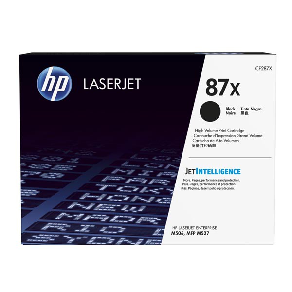 E-shop HP originál toner CF287X, black, 18000str., HP 87X, high capacity, HP LJ Enterprise M506, HP LJ Pro MFP M527, M501n, 1230g, O, čierna