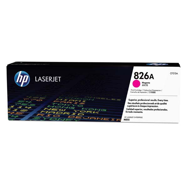 E-shop HP originál toner CF313A, magenta, 31500str., HP 826A, HP Color LaserJet Enterprise M855dn, M855x+, M855x+, O, purpurová