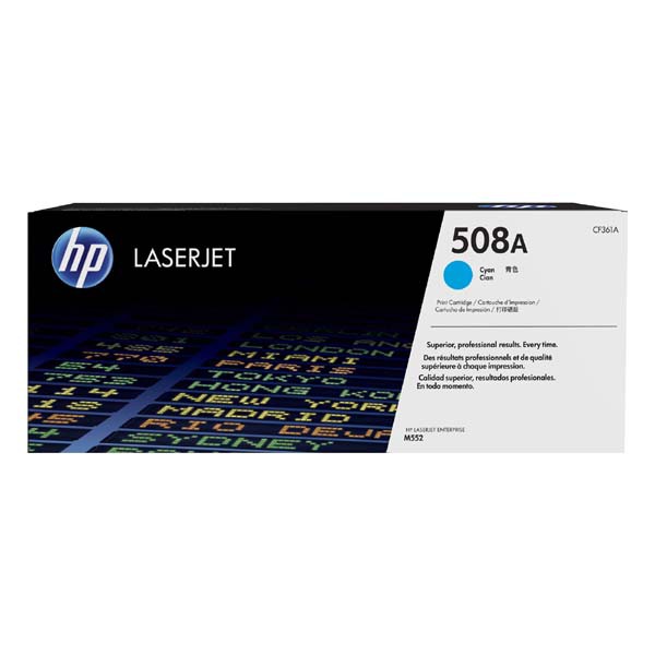 E-shop HP originál toner CF361A, cyan, 5000str., HP 508A, HP Color LaserJet Enterprise M552, M553, 860g, O, azurová