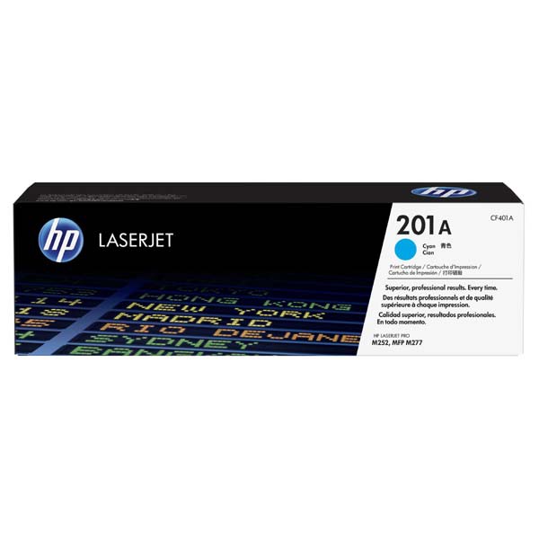 E-shop HP originál toner CF401A, cyan, 1330str., HP 201A, HP Color LaserJet MFP 277, Pro M252,Pro MFP M274n, 750g, O, azurová