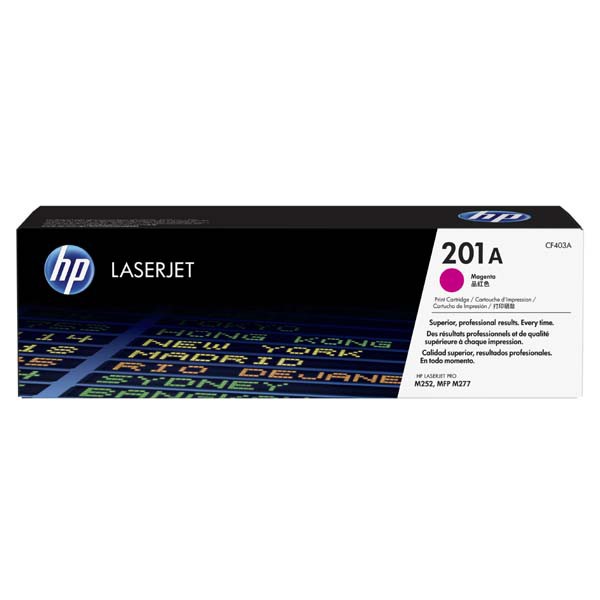 E-shop HP originál toner CF403A, magenta, 1330str., HP 201A, HP Color LaserJet MFP 277, Pro M252, 750g, O, purpurová