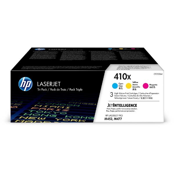 E-shop HP originál toner CF252XM, CMY, 15000 (3x5000)str., HP 410X, high capacity, HP LaserJet Pro M452, MFP M377, MFP M477, 3ks, O, farebná