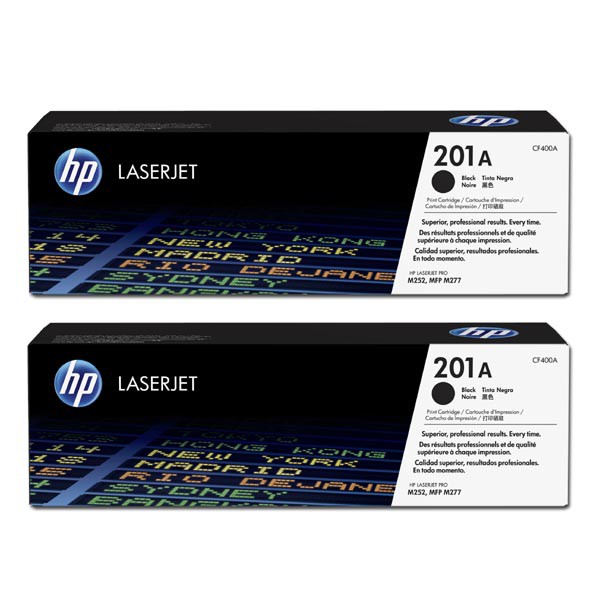 E-shop HP originál toner CF400XD, black, 5600 (2x2800)str., HP 201X, HP Color LaserJet MFP M277, Pro M252, M274, dual pack, 2x770g, O, čierna