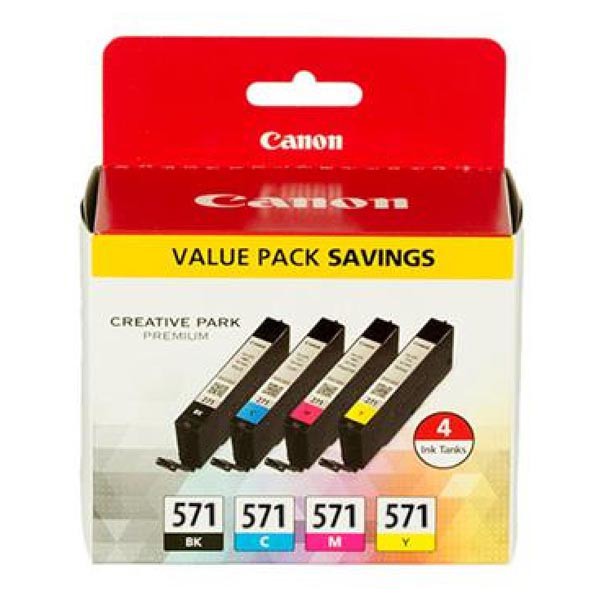 E-shop Canon originál ink 0386C005, color, 4x7ml, CLI571, 4ks, Canon Pixma TS5051,53,55, TS6050,51,52, TS8051, TS9050, farebná