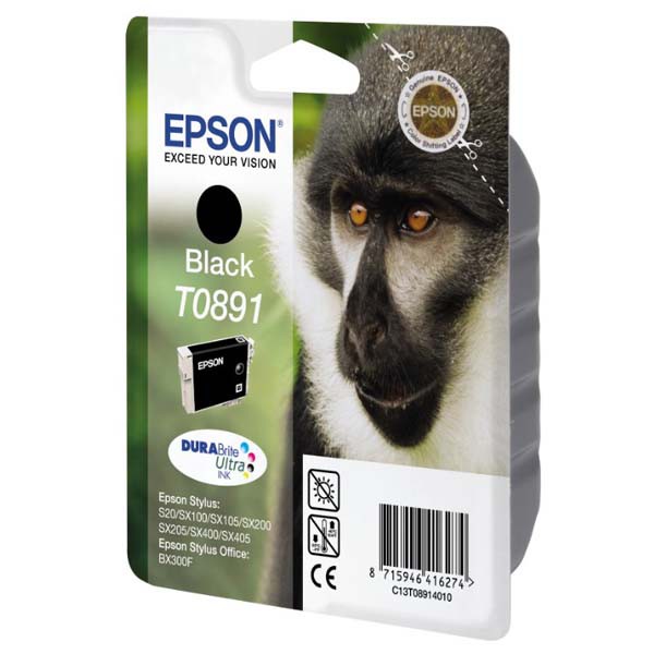 E-shop Epson originál ink C13T08914011, black, 5,8ml, Epson Stylus S20, SX100, SX200, SX400, čierna