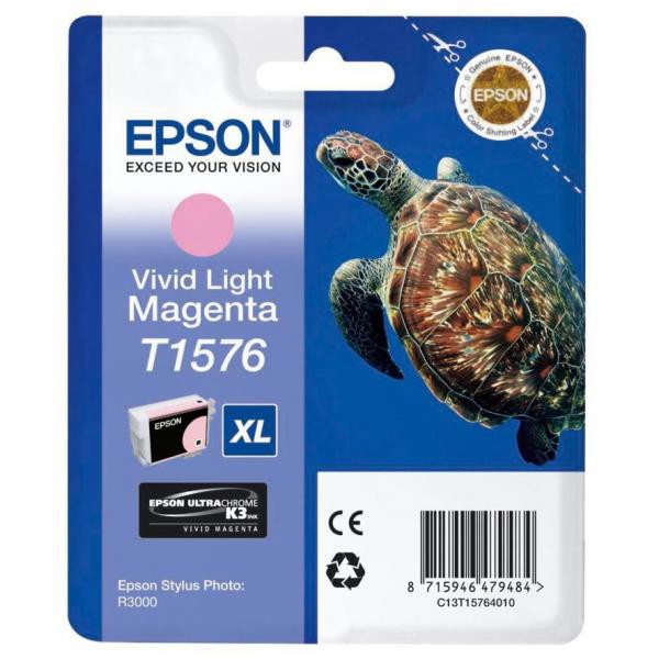 E-shop Epson originál ink C13T15764010, light vivid magenta, 25,9ml, Epson Stylus Photo R3000, purpurová