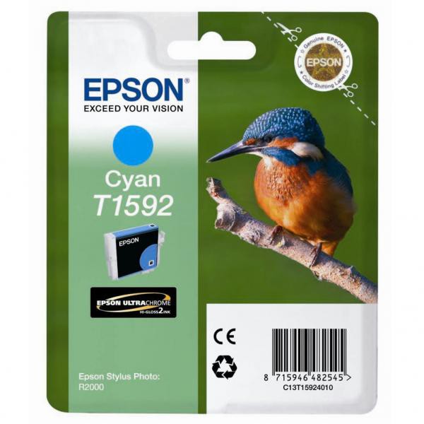 E-shop Epson originál ink C13T15924010, cyan, 17ml, Epson Stylus Photo R2000, azurová